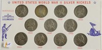 SET OF SILVER WAR NICKELS