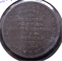 1837 HARD TIME TOKEN VG