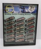 (18) Piece wildlife series folding knives by