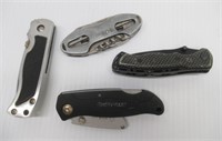 (4) Assorted pocket and utility knives.