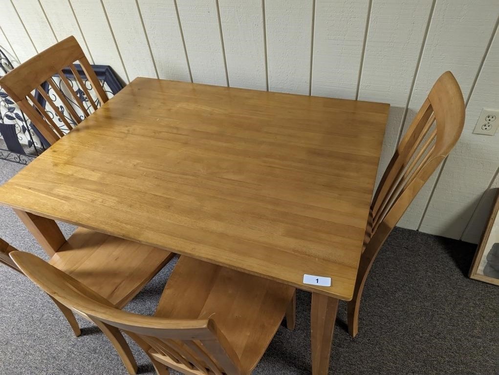 Wooden Table with (4) Chairs