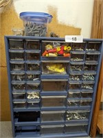 Plastic Organizer with Contents