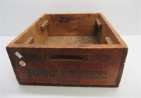 Remington cartridges wood 30-30 ammo crate.