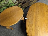 Oak Coffee Table & Round Table