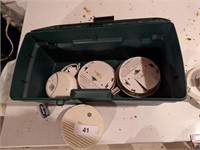 Plastic Toolbox with Smoke Detectors