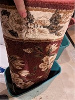 Wastebasket with Rug- unknown condition