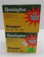 (30) Rounds of Remington 20 gauge 2 3/4" slugger