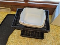 Boot Tray, Crates and Dish Pans