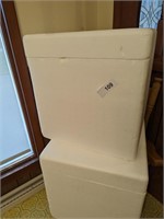 (2) Styrofoam Box Coolers