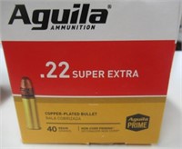 Unopened box of Aguila .22 Super Extra 40 grain