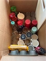 Box full of cups and glasses and more