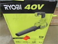 RYOBI 40V CORDLESS BLOWER, TOOL ONLY, NO BATTERY/C