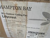 HAMPTON BAY 52" OUTDOOR CEILING FAN