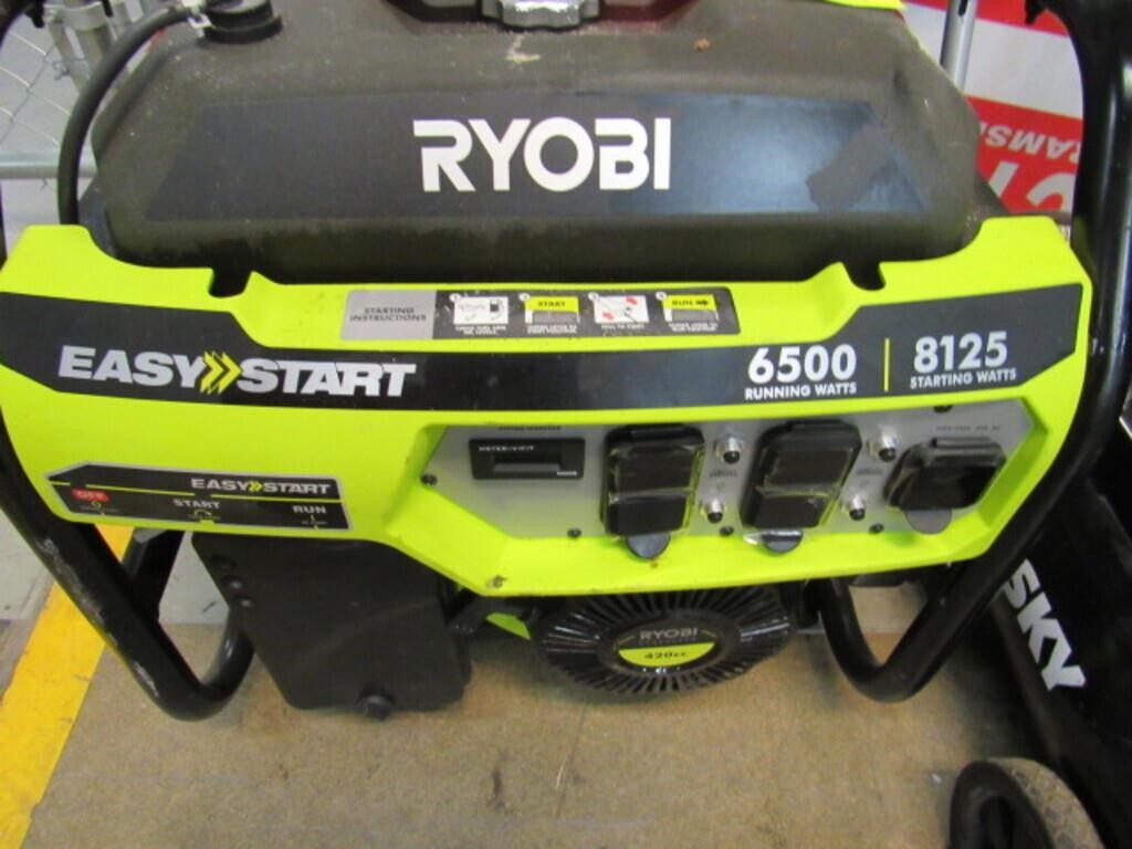 RYOBI EASY START 6500W GAS POWERED GENERATOR