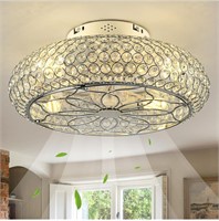 ($350) XUDOM Caged Crystal Ceiling Fans with
