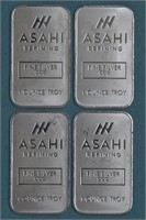 4 - 1ozt Silver .999 Asahi Bars