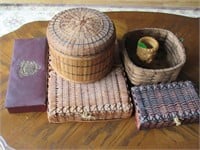 Woven boxes and baskets