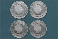 4- Silver .999 Rounds 1ozt (4ozt TW)