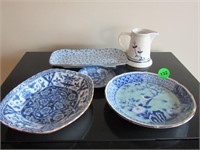 Blue design dishes