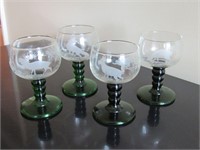 4 small goblets