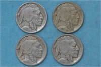 4 - 1916 Buffalo Nickels