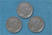 3 - 1920 Buffalo Nickels