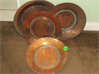 Copper looking plates and bowls