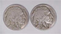 2 - 1927-S Buffalo Nickels