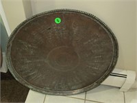 Large copper looking plate