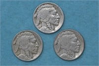 3 - 1929-S Buffalo Nickels