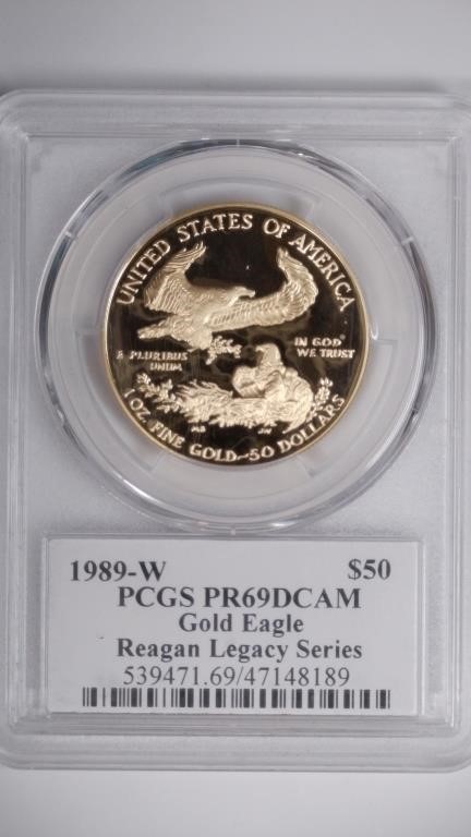 1989-W $50 Gold Eagle PCGS PR69DCAM