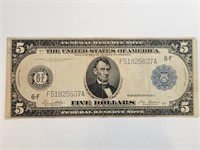 1914 $5 Reserve Note FR-867