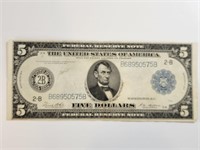 1914 $5 Reserve Note FR-851