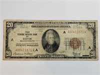 1929 $20 Reserve Bank Boston FR-1870a