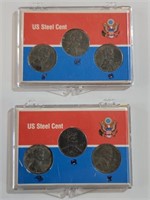 2 - US Steel Cent 3 Coin Sets
