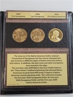 First and Last Golden Dollars 3 Coin Set