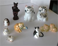 Cat Creamer Sugar & Figurines Lot