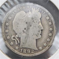 1892 Liberty Head Quarter.