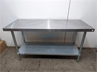 STAINLESS STEEL WORK TABLE W/ U.SHELF