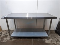 STAINLESS STEEL WORK TABLE W/ U.SHELF