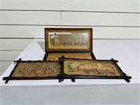 (4) Antique Paper Punch Samplers
