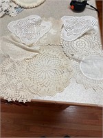 Vintage lace doilies