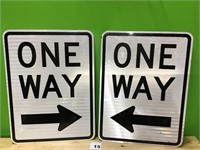 ONE WAY signs lot of 2