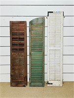 (6) Painted Wooden Shutters