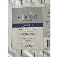 South Point Queen Sheet Set, Chalk Stripe