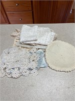 Vintage miscellaneous lace table runner lot