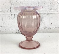 5.5" Pink opalescent Glass Vase