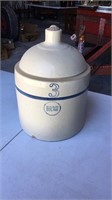 Blue Band 3 gallon crock jug few minor chips