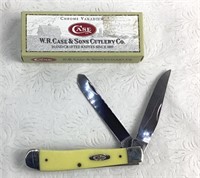 New Case XX 3254 Yellow Trapper Pocket Knife