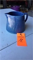 5.25” W x 5.5”T blue stone pitcher good condition